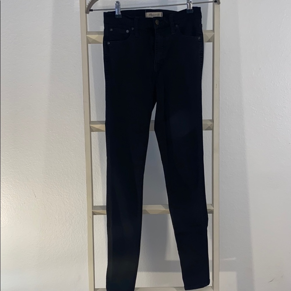 Madewell high waisted black skinny jeans